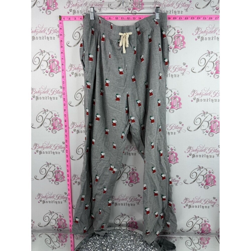 American Eagle Outfitters snoopy pants Gray Sweatpants pj  Red & White Pattern